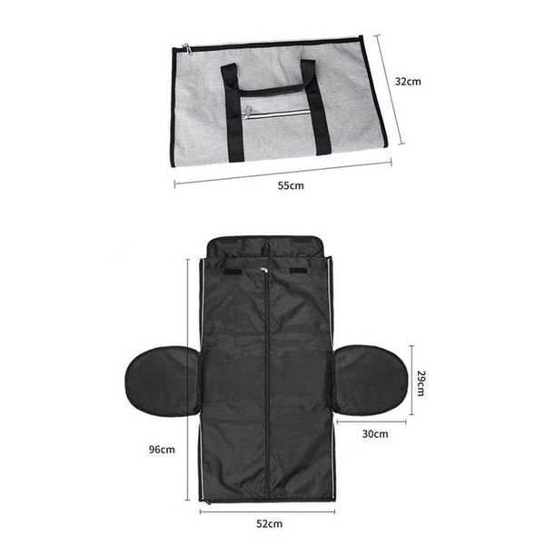 Elosung Black Multi Functional Travel Duffel Bag With Suit Storage Foldable Garment For Business Trips Duffle Bags