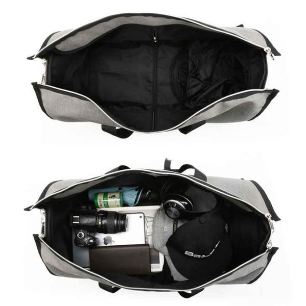 Elosung Black Multi Functional Travel Duffel Bag With Suit Storage Foldable Garment For Business Trips Duffle Bags