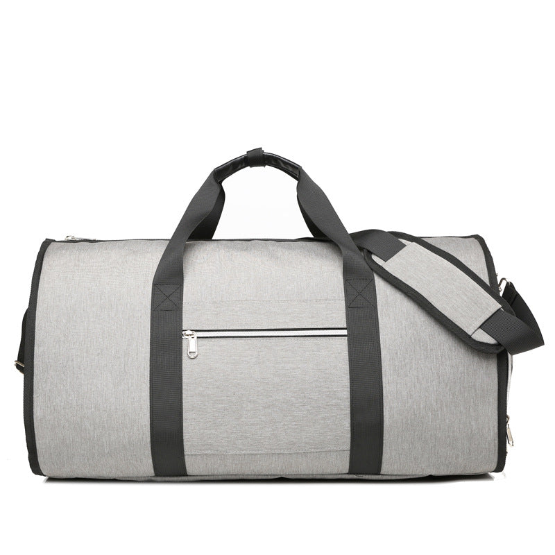 Elosung Grey Multi Functional Travel Duffel Bag With Suit Storage Foldable Garment For Business Trips Duffle Bags