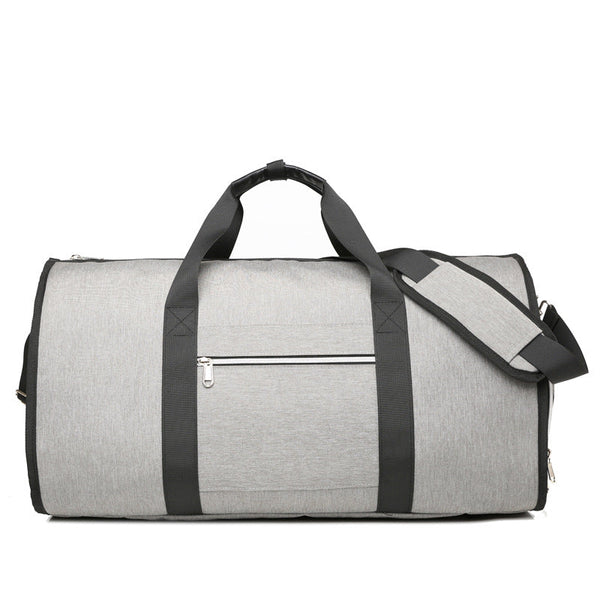 Elosung Grey Multi Functional Travel Duffel Bag With Suit Storage Foldable Garment For Business Trips Duffle Bags