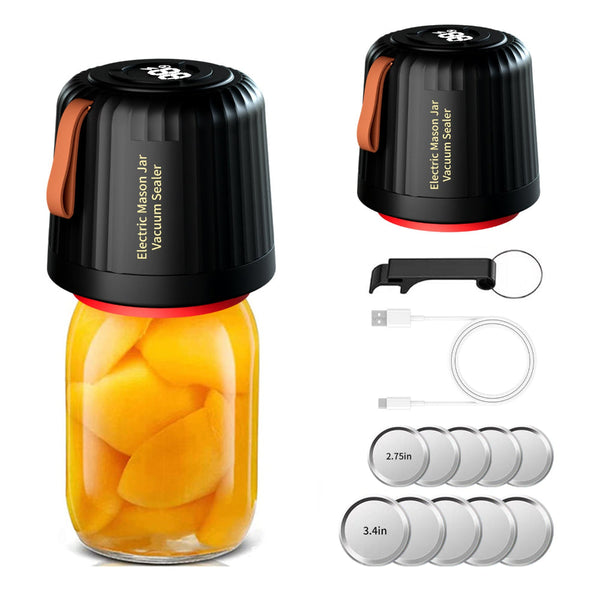 Elosung Edition Electric Mason Jar Vacuum Sealer Kit Automatic Food Preservation System With Wine Stopper & Bags Vacuum Sealers