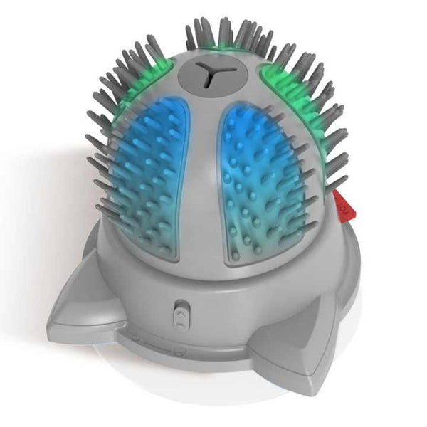 Elosung Electric Cat Massager Brush Catnip & Led Interactive Grooming Toy Cat Toys