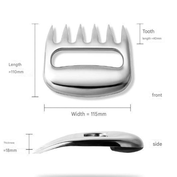 Elosung Stainless Steel Meat Shredding Claws Multipurpose Bbq Tool For Pulled Chicken And Pork Other Kitchen Gadgets