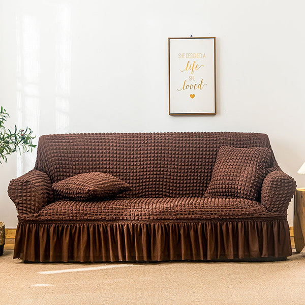 Elastic Sofa Cover Coffee Color (90 140Cm) Slipcovers
