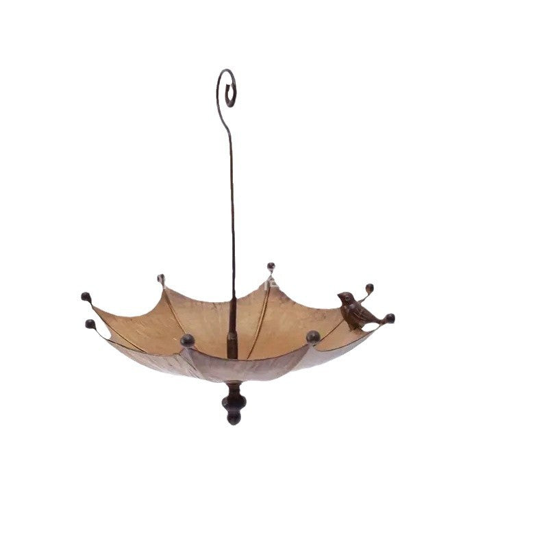 Elosung Umbrella Shaped Bird Feeder Metal Hanging Garden Decoration Bird Feeders