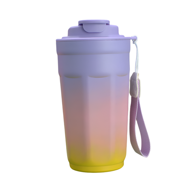 Elosung Gradient Purple Color Insulated Tumbler 304 Stainless Steel Coffee Mug Portable Large Capacity Car Travel Cup Vacuum Flasks & Mugs