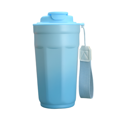 Elosung Gradient Blue Color Insulated Tumbler 304 Stainless Steel Coffee Mug Portable Large Capacity Car Travel Cup Vacuum Flasks & Mugs