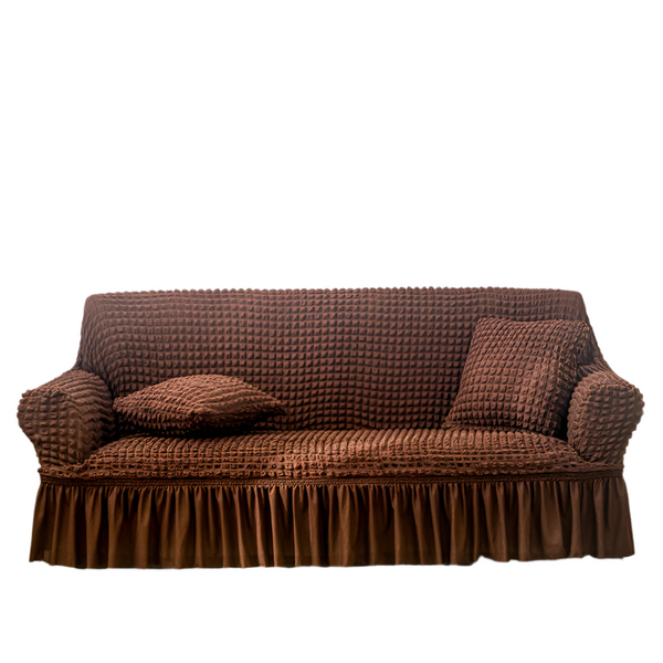 Elastic Sofa Cover Coffee Color (305 360Cm) Slipcovers