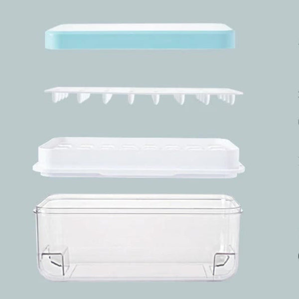 Elosung Yellow Premium Large Capacity Ice Cube Tray With Lid And Scoop Perfect For tails Summer Drinks Ice Cubes Trays & Moulds