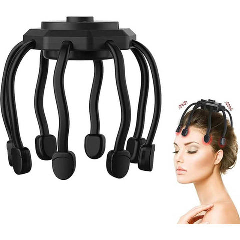 Elosung Black Octopus Electric Scalp Massager For Stress Relief And Relaxation Massagers