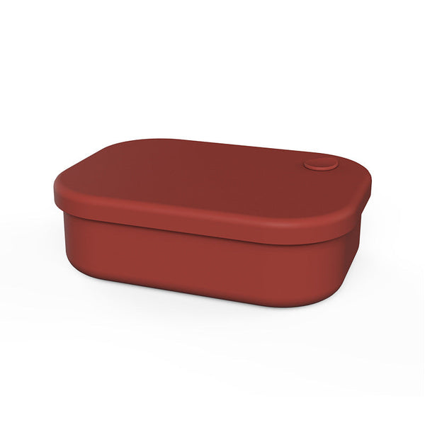 Elosung Dark Red Food Grade Silicone Lunch Box Microwave Safe Bento With Dividers & Airtight Seal Lunchboxes