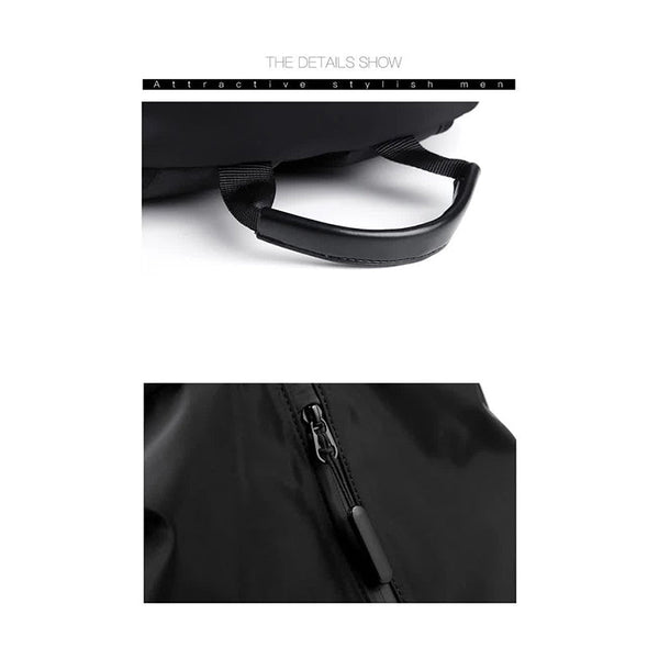 Black Business Casual Laptop Backpack With Usb Charging Port Travel Work And Student Use Laptop Cases & Bags