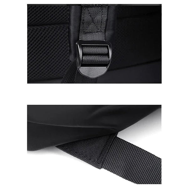 Black Business Casual Laptop Backpack With Usb Charging Port Travel Work And Student Use Laptop Cases & Bags