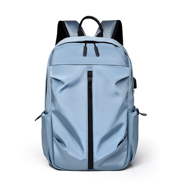 Elosung Sky Blue Business Casual Laptop Backpack With Usb Charging Port Travel Work And Student Use Laptop Cases & Bags