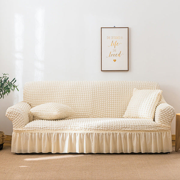 Elastic Sofa Cover Wax White (145 185Cm) Slipcovers