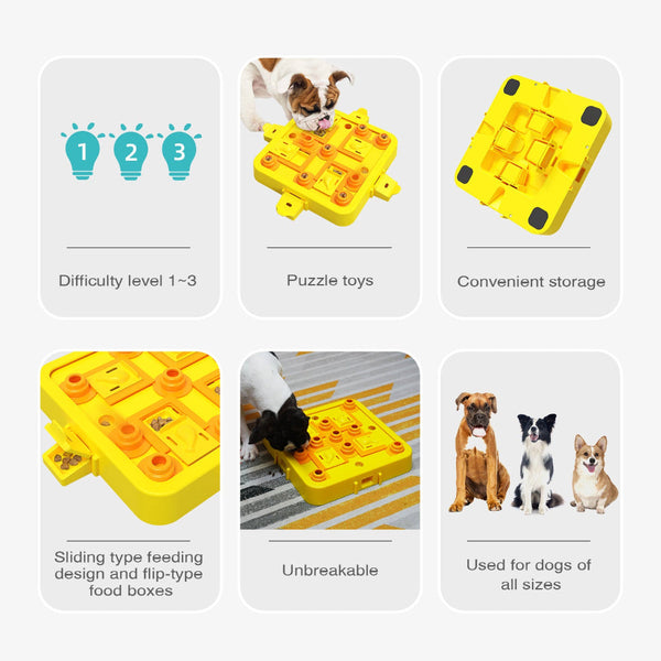 Elosung Blue Green Interactive Slow Feeder Puzzle Toy For Dogs Durable Pet Food Dispenser Bowl Dishes Feeders & Fountains