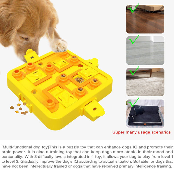 Elosung Blue Green Interactive Slow Feeder Puzzle Toy For Dogs Durable Pet Food Dispenser Bowl Dishes Feeders & Fountains