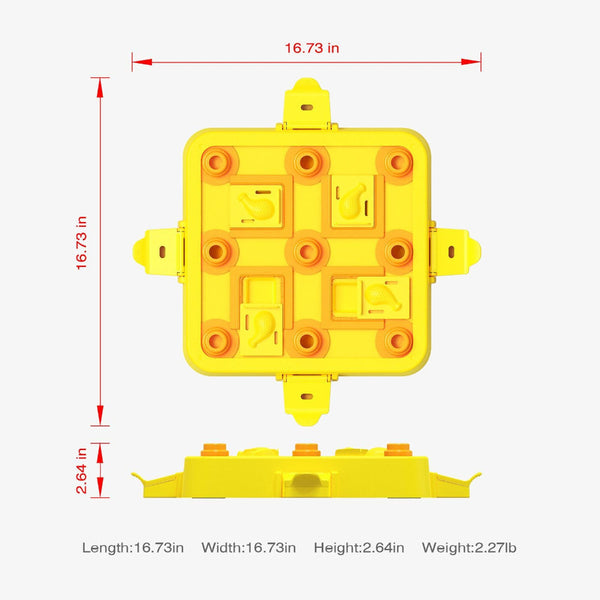 Elosung Blue Green Interactive Slow Feeder Puzzle Toy For Dogs Durable Pet Food Dispenser Bowl Dishes Feeders & Fountains