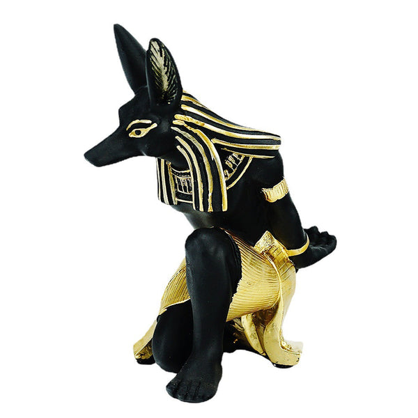 Elosung Egyptian Anubis Dog Wine Rack Unique Resin Holder For Home Decor Sculptures & Figurines