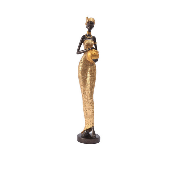 Elosung Exotic African Woman Figurine Elegant Resin Sculptures For Home Decor Sculptures & Figurines