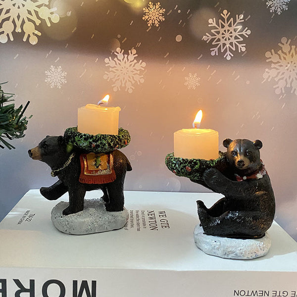 Elosung The Bear With Candlestick On His Back Holder Unique Aromatherapy Table Decor Candle Holders & Accessories