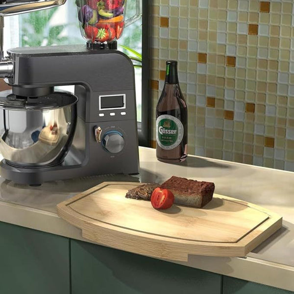 Elosung Corner Bamboo Cutting Board With Juice Groove Space Saving Kitchen Countertop Cutting Boards