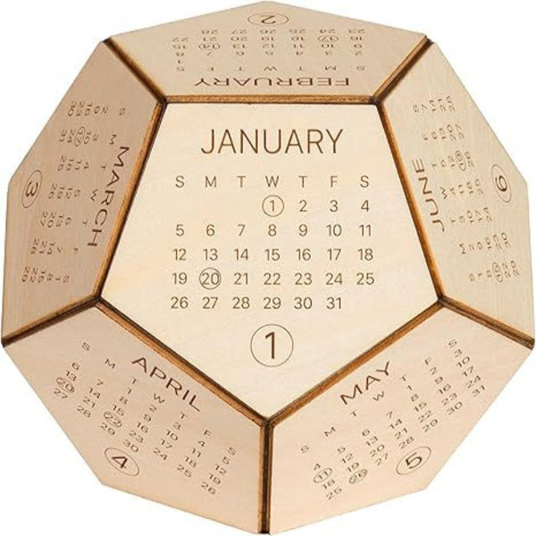 Elosung Handmade Desk Calendar | Sustainable Eco Friendly Perpetual Unique Office Decor Gift Other Home Décor