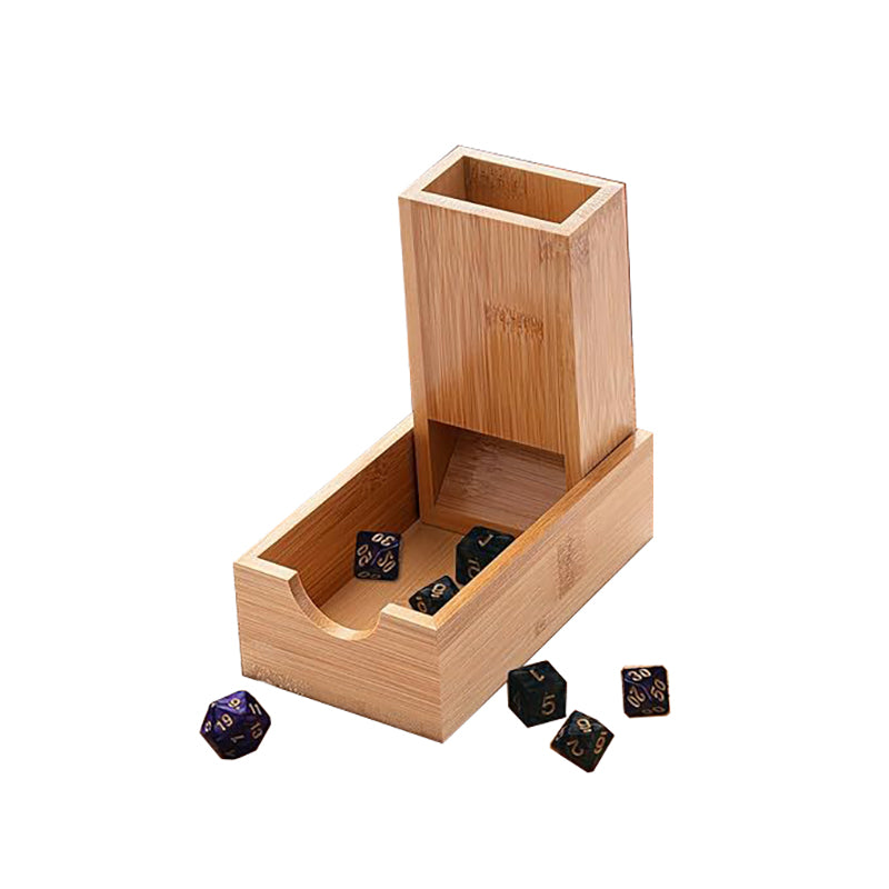 Elosung Foldable Bamboo Tower Set Premium Roller For Tabletop Rpg And Board Games Dice