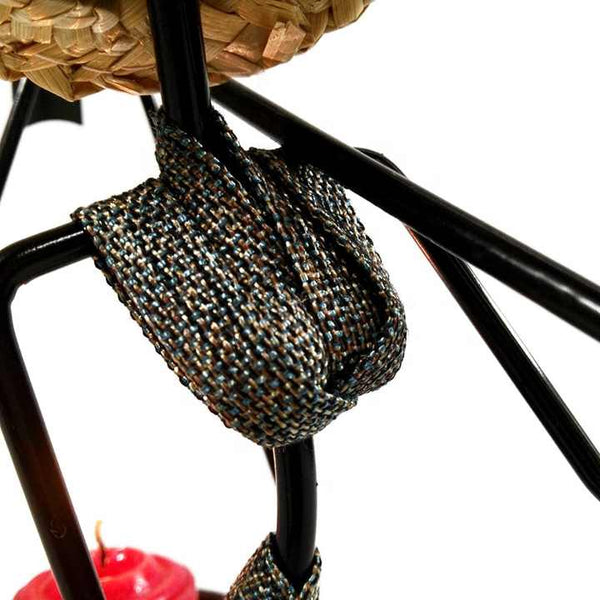 Elosung Black White Modern Iron Art Candle Holder Stylish Decorative Stand For Living Room Dining And Study Candle Holders & Accessories