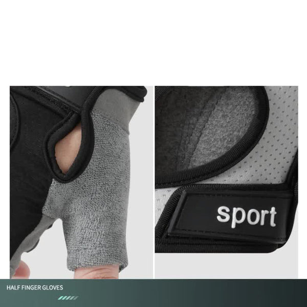 Elosung M Black Silicone Padded Workout Gloves Non Slip Weightlifting For Enhanced Grip And Palm Protection Gloves Straps & Hooks