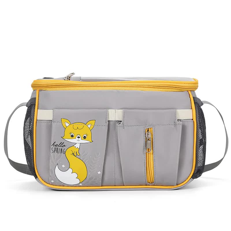 Elosung Grey Stroller Organizer Bag Multi Functional Little One With Touchscreen Usb Port And Bottle Holders Pram Organisers & Nets