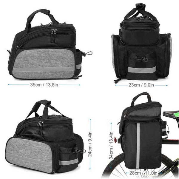 Elosung Insulated Bike Rear Rack Bag Waterproof Storage With Soft Pe Padding For Cycling Bicycle Stands & Storage