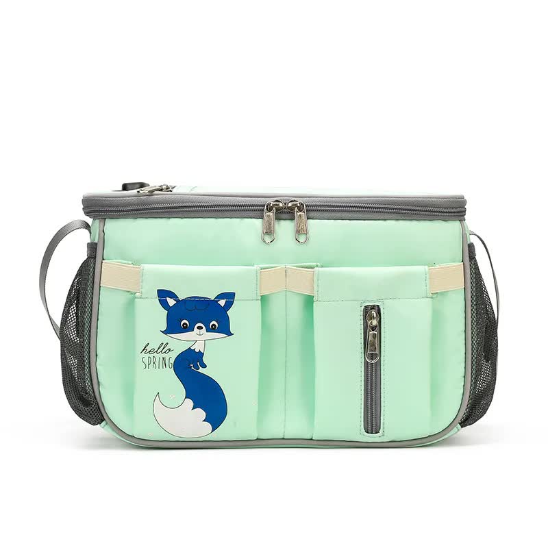 Elosung Green Stroller Organizer Bag Multi Functional Little One With Touchscreen Usb Port And Bottle Holders Pram Organisers & Nets