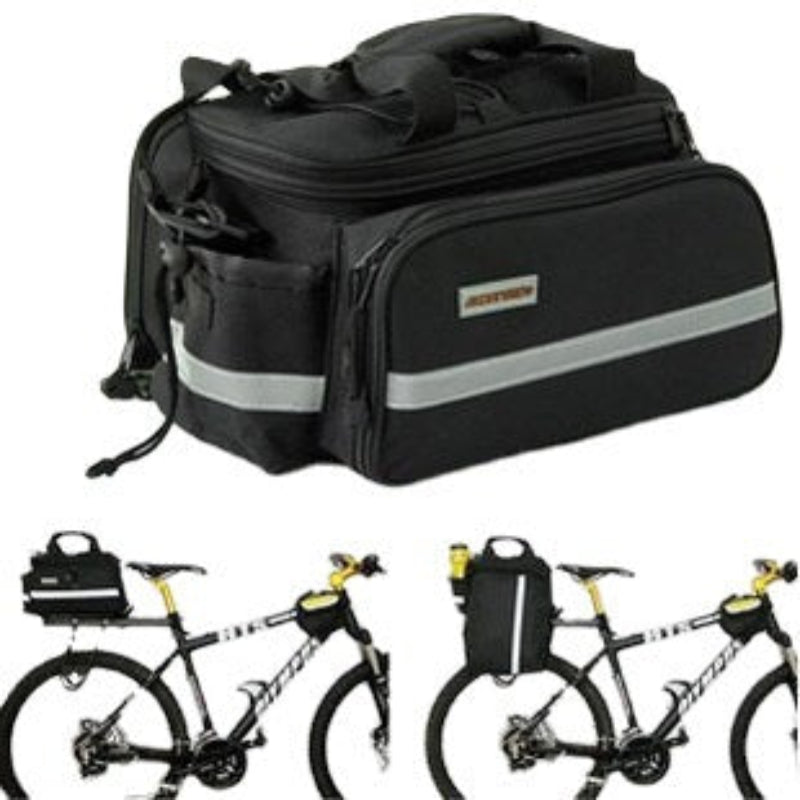 Elosung Black Insulated Bike Rear Rack Bag Waterproof Storage With Soft Pe Padding For Cycling Carrier & Pannier Racks