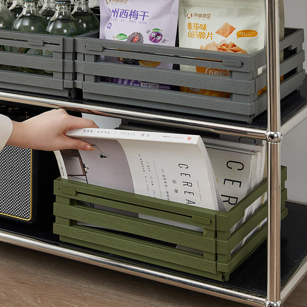 Elosung Green Foldable Storage Crates Portable Outdoor Collapsible Box For Home And Travel Storage Boxes