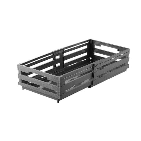 Elosung Grey Foldable Storage Crates Portable Outdoor Collapsible Box For Home And Travel Storage Boxes