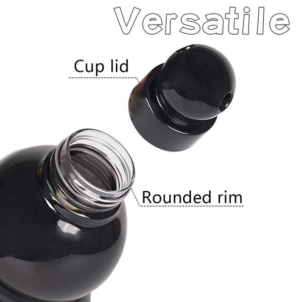 Elosung 32Oz Inspired Gourd Water Plastic Purple Bottle Decorative Double Layer Flask With Calligraphy And Accessories Vacuum Flasks & Mugs