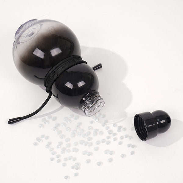 Elosung 32Oz Inspired Gourd Water Plastic Blue Bottle Decorative Double Layer Flask With Calligraphy And Accessories Vacuum Flasks & Mugs