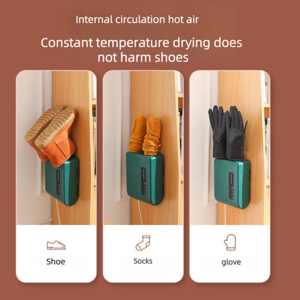 Elosung Green Wall Mounted Intelligent Shoe Dryer 360A Warm Air Fast Drying System With Constant Temperature Shoe Dryers