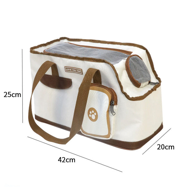 Elosung Toast Large Capacity Cat Carrier Bag Soft Sided Pet Travel Tote With Top Zipper Opening Pet Transport