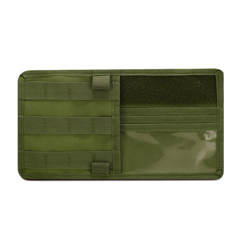 Elosung Green Car Sun Visor Organiser Tactical Molle Storage Panel With Multi Pocket Design Sun Visors