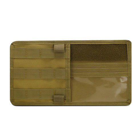 Elosung Khaki Car Sun Visor Organizer Tactical Molle Storage Panel With Multi Pocket Design Sun Visors