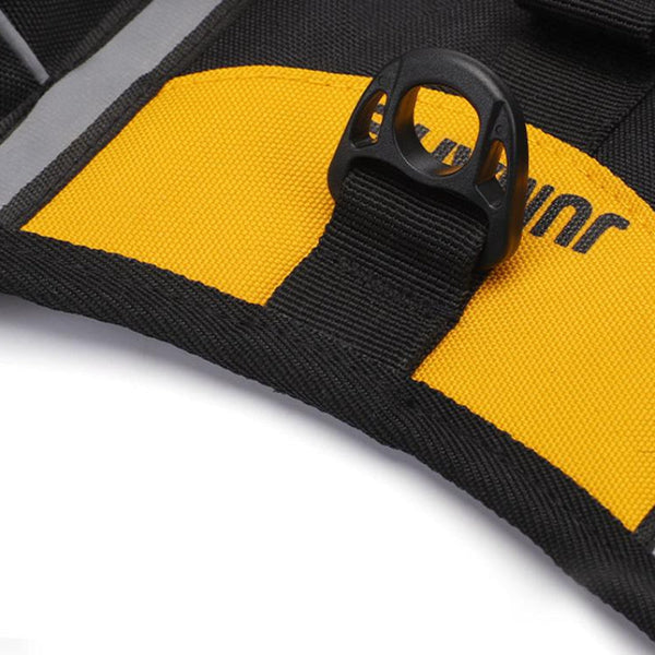 Elosung Red Reflective Dog Saddle Harness With Storage Bags Pet Backpack For Outdoor Adventures Pet Transport