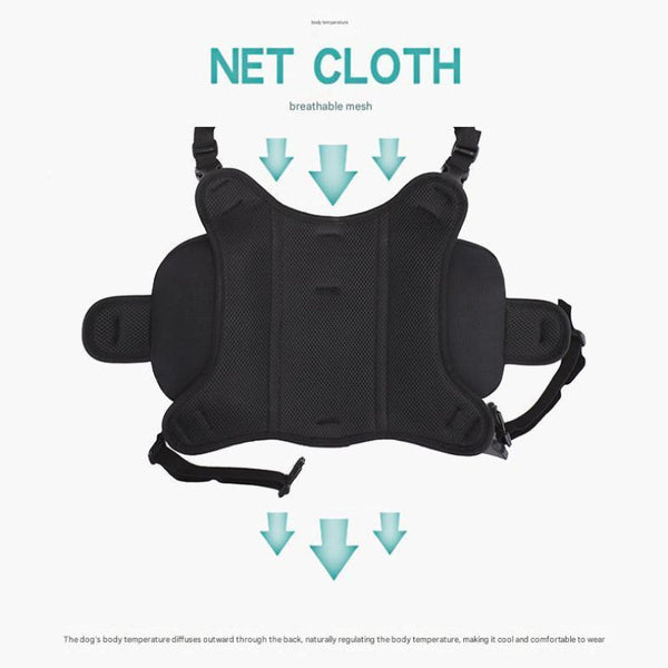 Elosung Yellow Reflective Dog Saddle Harness With Storage Bags Pet Backpack For Outdoor Adventures Harnesses