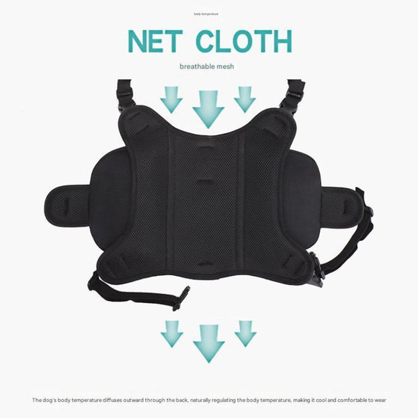 Elosung Green Reflective Dog Saddle Harness With Storage Bags Pet Backpack For Outdoor Adventures Pet Transport