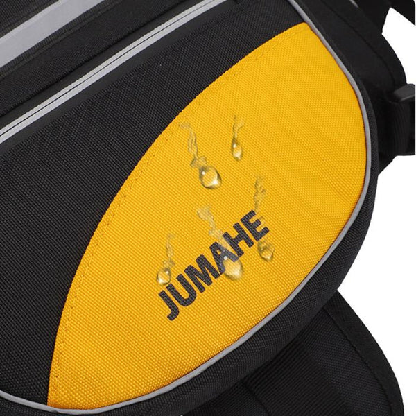 Elosung Blue Reflective Dog Saddle Harness With Storage Bags Pet Backpack For Outdoor Adventures Harnesses