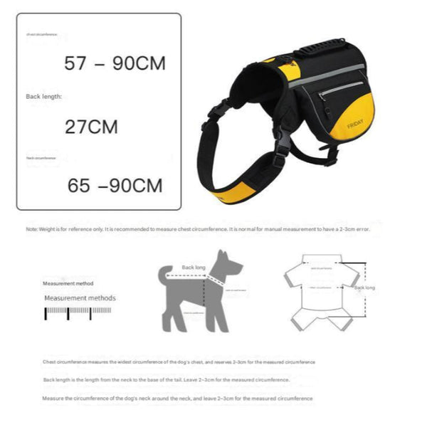 Elosung Blue Reflective Dog Saddle Harness With Storage Bags Pet Backpack For Outdoor Adventures Harnesses