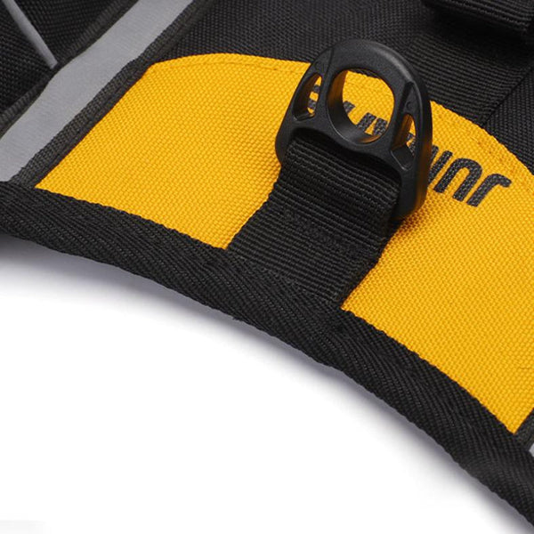 Elosung Orange Reflective Dog Saddle Harness With Storage Bags Pet Backpack For Outdoor Adventures Pet Transport