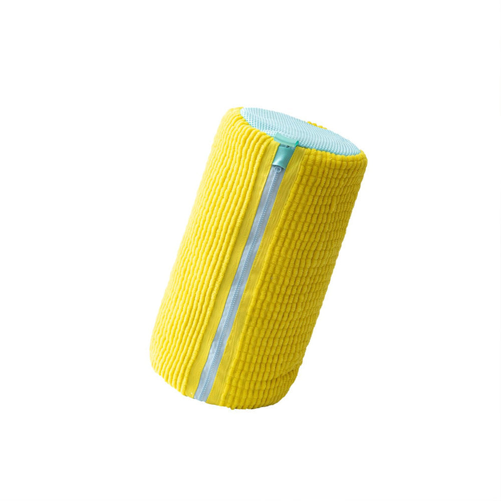 Yellow Shoe Mesh Protective Washing For Shoes With Zipper Design Laundry Bags
