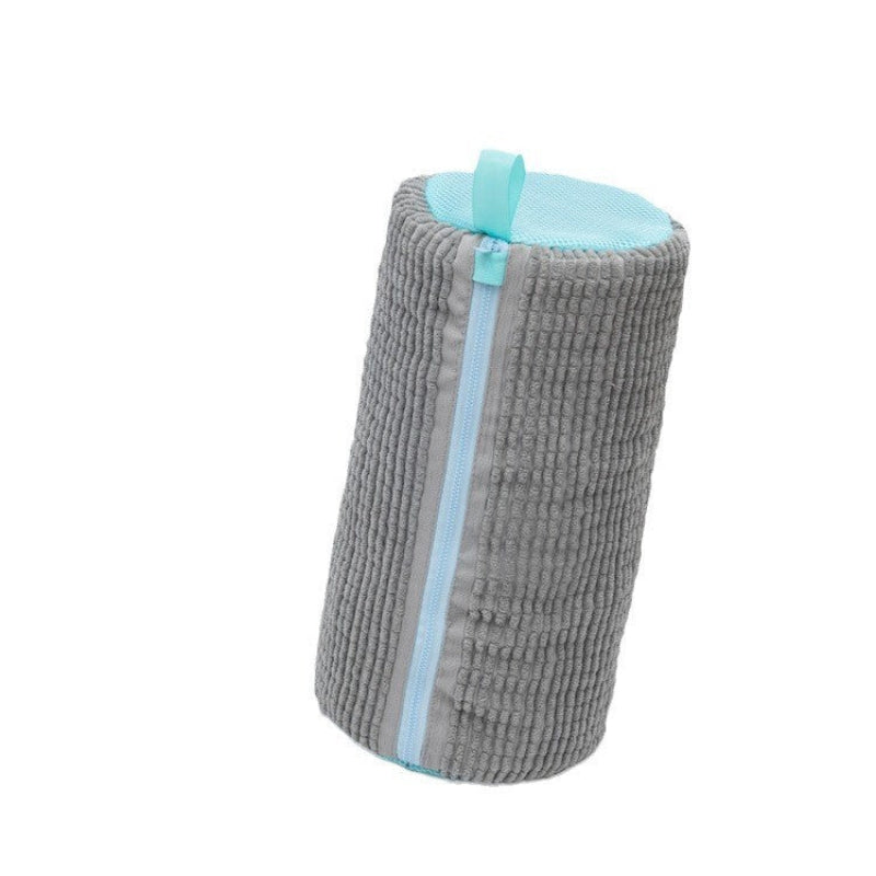 Elosung Grey Blue Shoe Mesh Protective Washing For Shoes With Zipper Design Laundry Bags